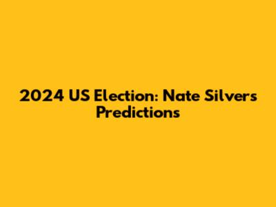 2024 US Election: Nate Silver's Predictions