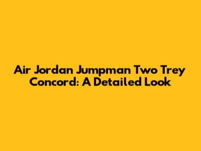 Air Jordan Jumpman Two Trey Concord: A Detailed Look