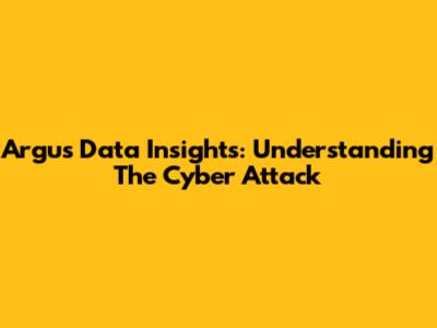 Argus Data Insights: Understanding The Cyber Attack