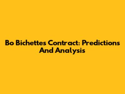 Bo Bichette's Contract: Predictions And Analysis