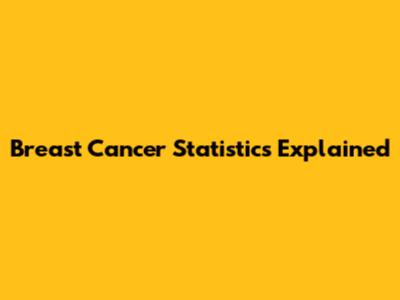 Breast Cancer Statistics Explained