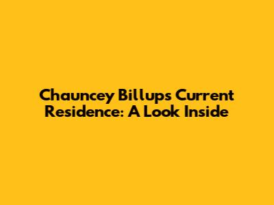 Chauncey Billups' Current Residence: A Look Inside