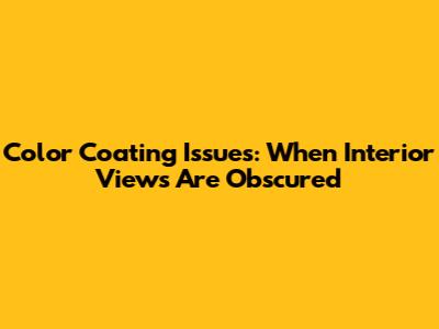 Color Coating Issues: When Interior Views Are Obscured