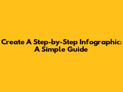 Create A Step-by-Step Infographic: A Simple Guide
