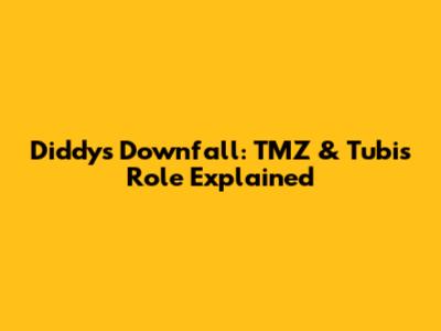 Diddy's Downfall: TMZ & Tubi's Role Explained