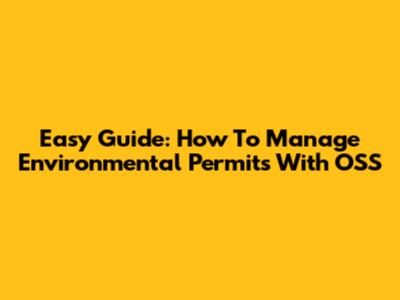 Easy Guide: How To Manage Environmental Permits With OSS