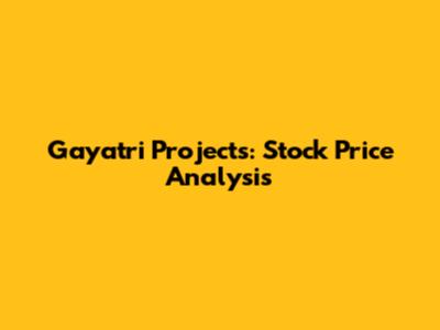 Gayatri Projects: Stock Price Analysis