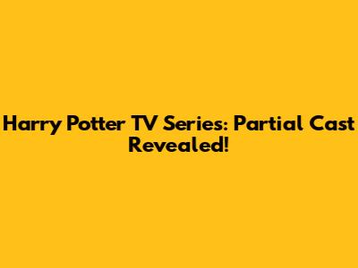 Harry Potter TV Series: Partial Cast Revealed!