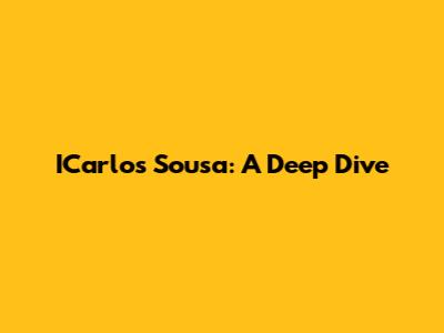 ICarlos Sousa: A Deep Dive