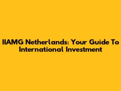 IIAMG Netherlands: Your Guide To International Investment