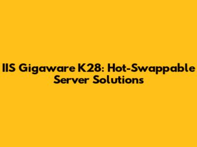 IIS Gigaware K28: Hot-Swappable Server Solutions