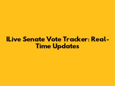 ILive Senate Vote Tracker: Real-Time Updates