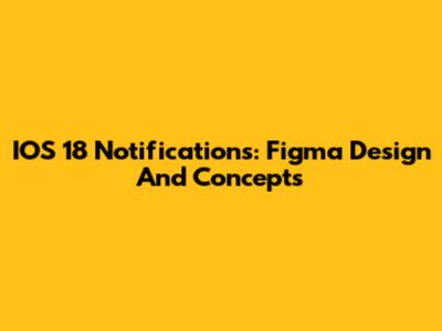 IOS 18 Notifications: Figma Design And Concepts