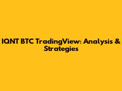 IQNT BTC TradingView: Analysis & Strategies