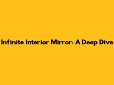 Infinite Interior Mirror: A Deep Dive