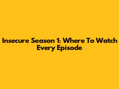 Insecure Season 1: Where To Watch Every Episode