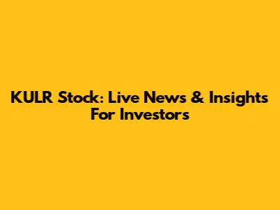 KULR Stock: Live News & Insights For Investors