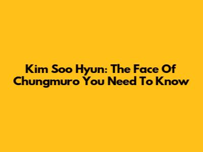 Kim Soo Hyun: The Face Of Chungmuro You Need To Know