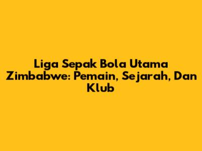 Liga Sepak Bola Utama Zimbabwe: Pemain, Sejarah, Dan Klub