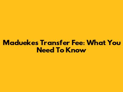 Madueke's Transfer Fee: What You Need To Know