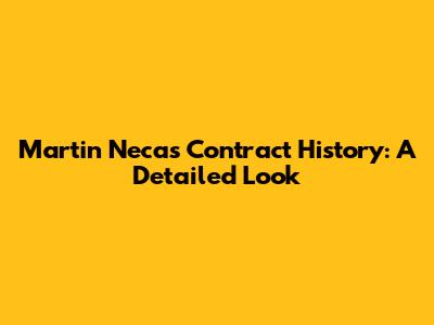 Martin Necas Contract History: A Detailed Look