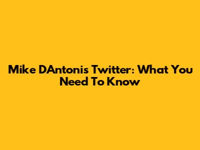 Mike D'Antoni's Twitter: What You Need To Know
