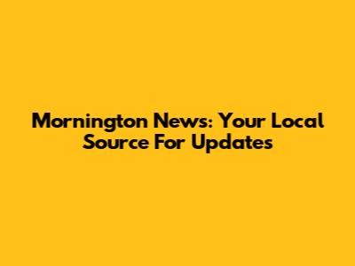 Mornington News: Your Local Source For Updates