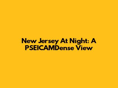 New Jersey At Night: A PSEICAMDense View