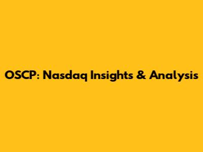 OSCP: Nasdaq Insights & Analysis
