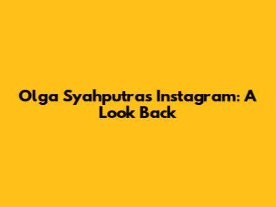 Olga Syahputra's Instagram: A Look Back