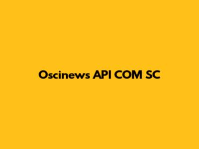 Oscinews API COM
SC
