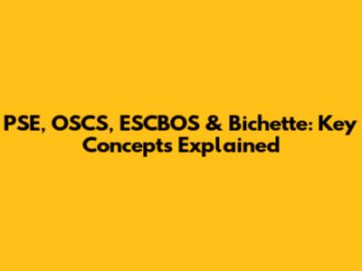 PSE, OSCS, ESCBOS & Bichette: Key Concepts Explained
