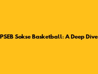 PSEB Sokse Basketball: A Deep Dive