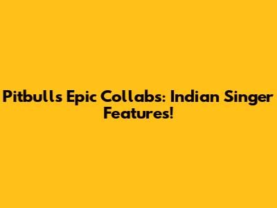 Pitbull's Epic Collabs: Indian Singer Features!