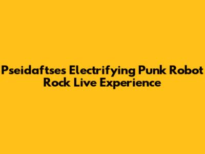 Pseidaftse's Electrifying Punk Robot Rock Live Experience