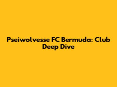 Pseiwolvesse FC Bermuda: Club Deep Dive