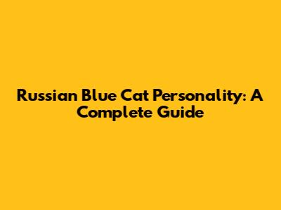 Russian Blue Cat Personality: A Complete Guide