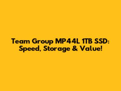 Team Group MP44L 1TB SSD: Speed, Storage & Value!