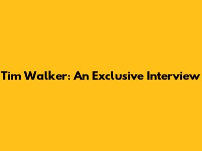 Tim Walker: An Exclusive Interview