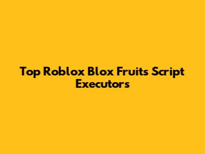 Top Roblox Blox Fruits Script Executors