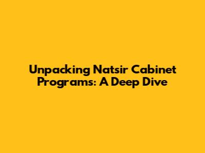 Unpacking Natsir Cabinet Programs: A Deep Dive