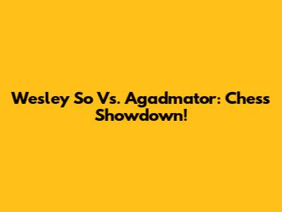Wesley So Vs. Agadmator: Chess Showdown!